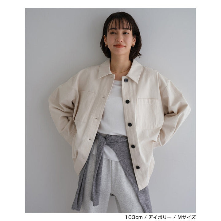 【evernavy】純棉斜紋長袖襯衫外套 Japan E-Shop