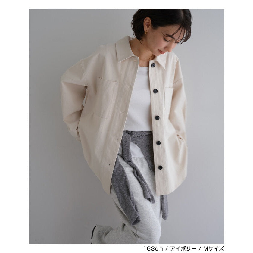 【evernavy】純棉斜紋長袖襯衫外套 Japan E-Shop