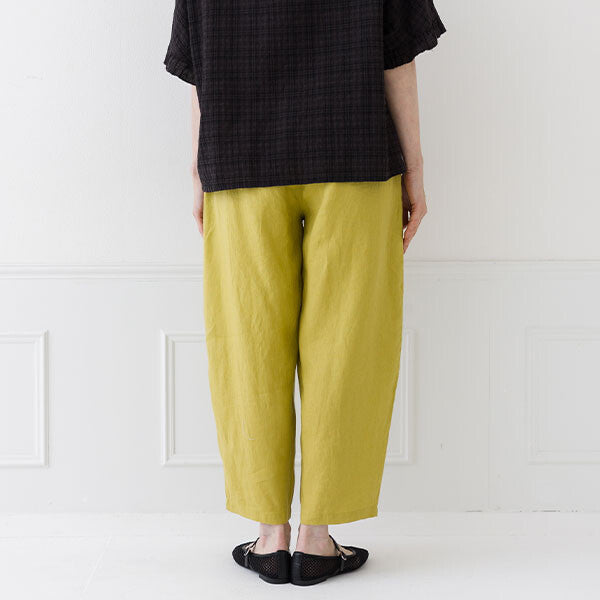 【crea delice】亞麻彈性腰氣球長褲 Japan E-Shop