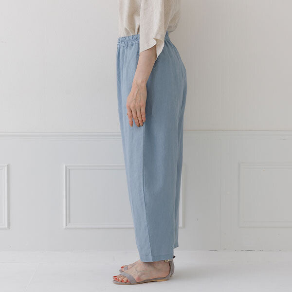 【crea delice】亞麻彈性腰氣球長褲 Japan E-Shop