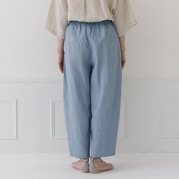 【crea delice】亞麻彈性腰氣球長褲 Japan E-Shop