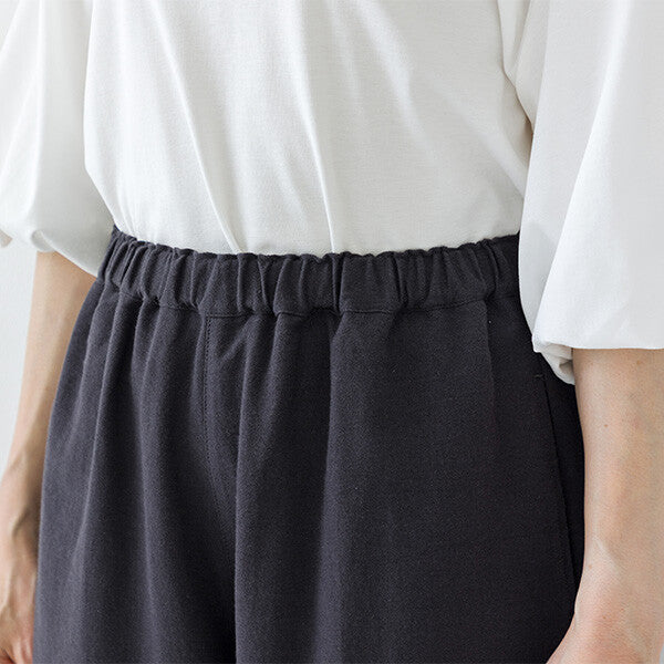 【crea delice】棉麻波浪邊刺繡寬長褲 Japan E-Shop