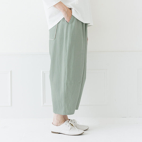 【crea delice】棉麻彈性腰立體氣球長褲 Japan E-Shop