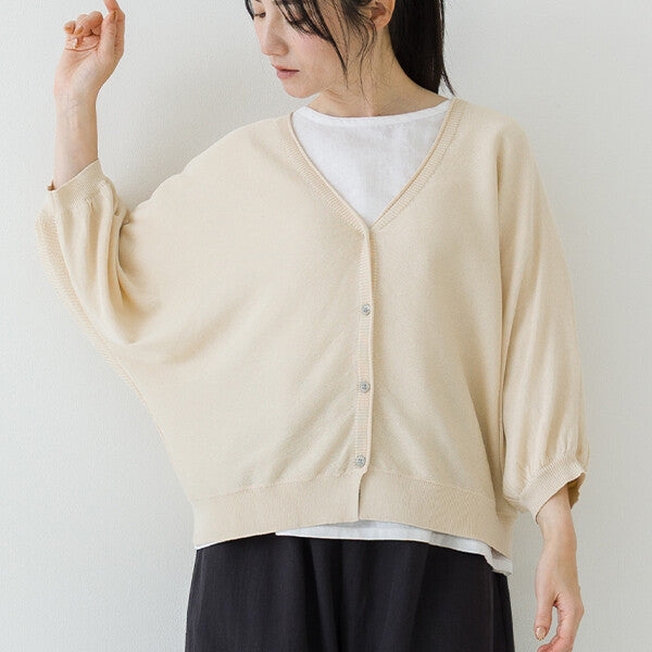 【crea delice】亞麻感蝙蝠袖針織外套 Japan E-Shop