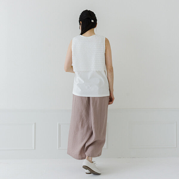 【crea delice】純棉蕾絲拼接背心 Japan E-Shop