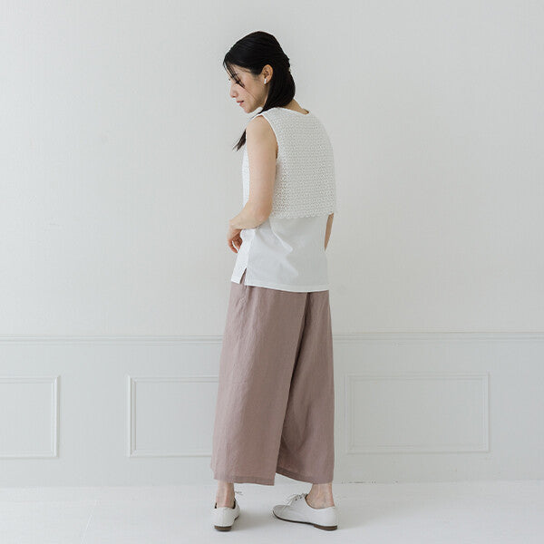 【crea delice】純棉蕾絲拼接背心 Japan E-Shop