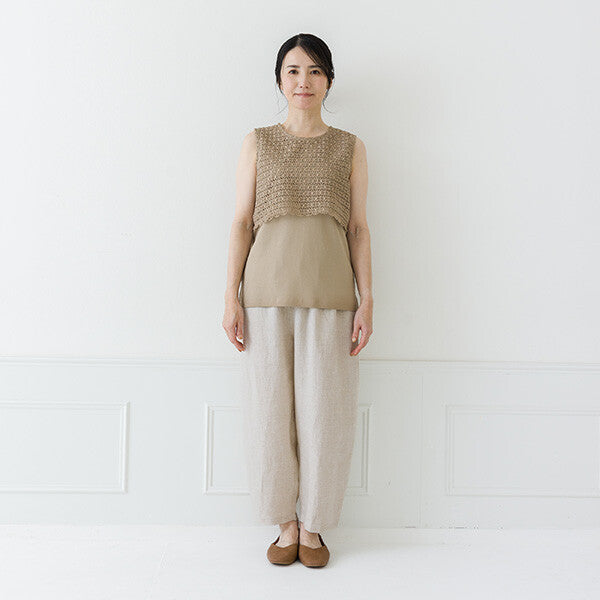 【crea delice】純棉蕾絲拼接背心 Japan E-Shop