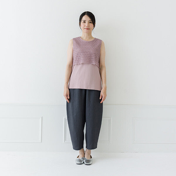 【crea delice】純棉蕾絲拼接背心 Japan E-Shop