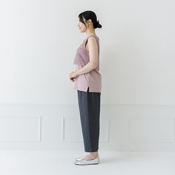 【crea delice】純棉蕾絲拼接背心 Japan E-Shop