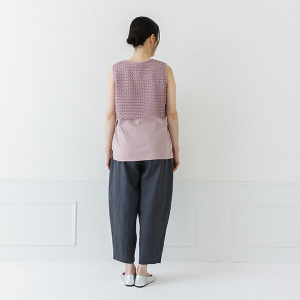 【crea delice】純棉蕾絲拼接背心 Japan E-Shop
