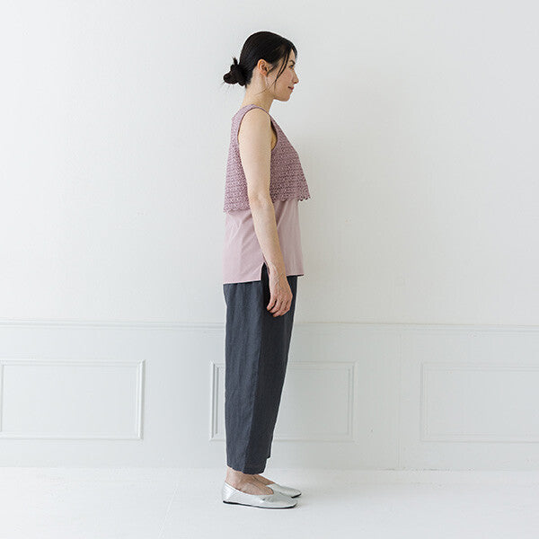 【crea delice】純棉蕾絲拼接背心 Japan E-Shop