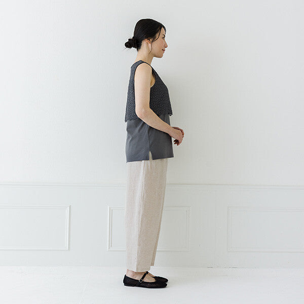【crea delice】純棉蕾絲拼接背心 Japan E-Shop
