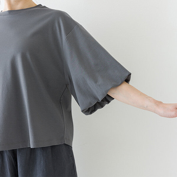 【crea delice】強撚絲光棉泡泡袖T恤 Japan E-Shop