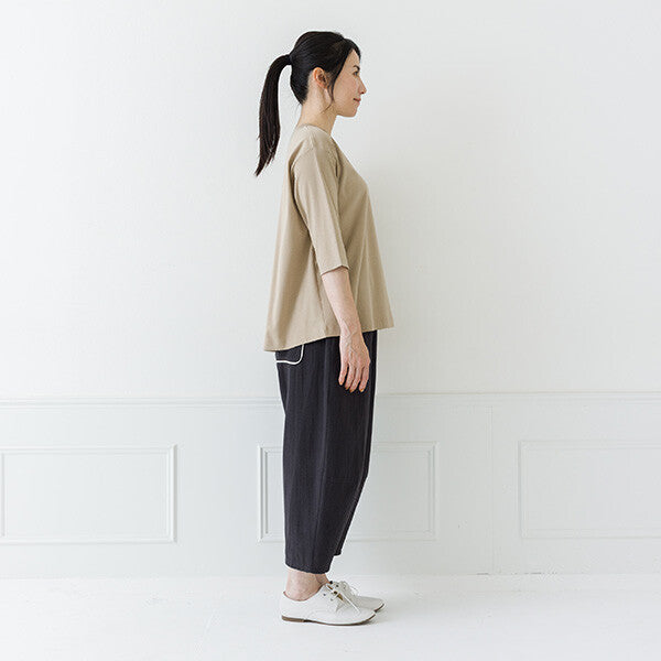 【crea delice】絲光棉圓領六分袖T恤 Japan E-Shop