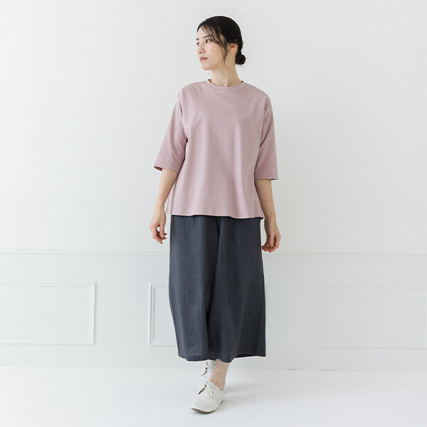 【crea delice】絲光棉圓領六分袖T恤 Japan E-Shop