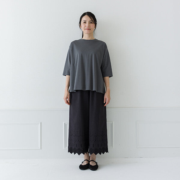 【crea delice】絲光棉圓領六分袖T恤 Japan E-Shop