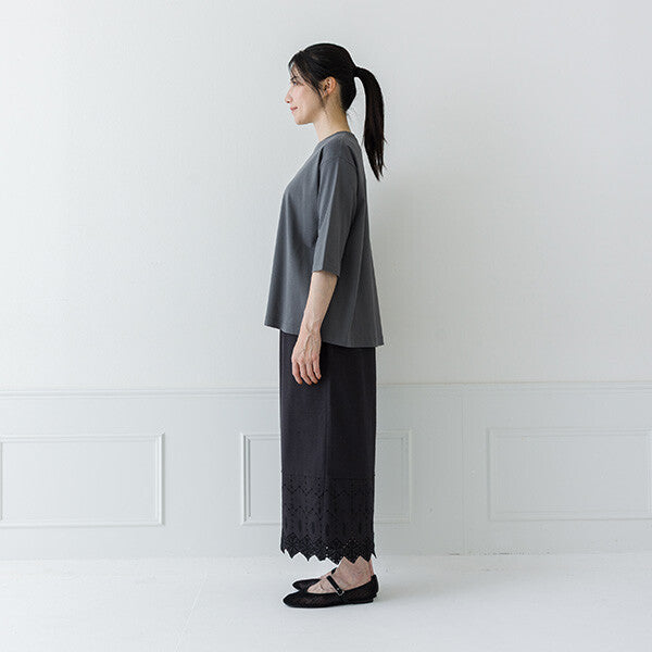 【crea delice】絲光棉圓領六分袖T恤 Japan E-Shop