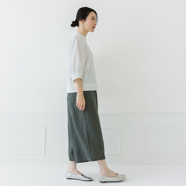 【crea delice】絲光棉拼接泡泡袖七分T恤 Japan E-Shop