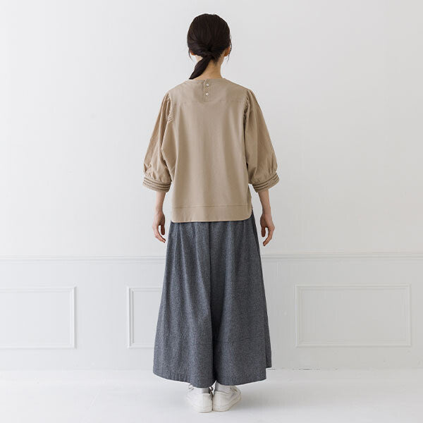 【crea delice】絲光棉拼接泡泡袖七分T恤 Japan E-Shop