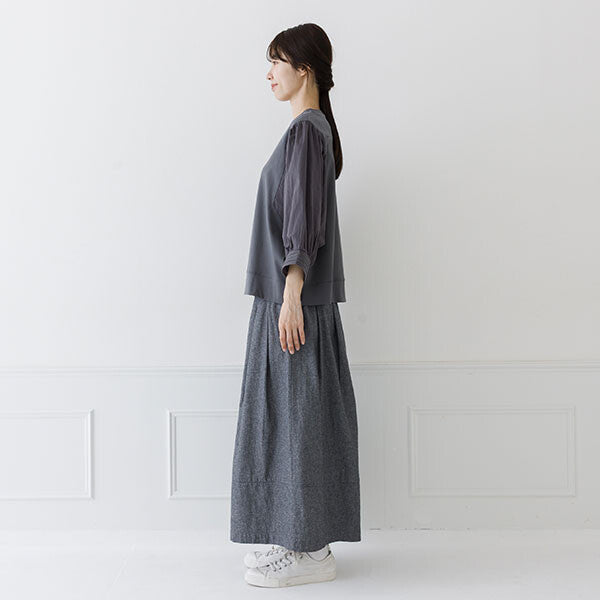 【crea delice】絲光棉拼接泡泡袖七分T恤 Japan E-Shop