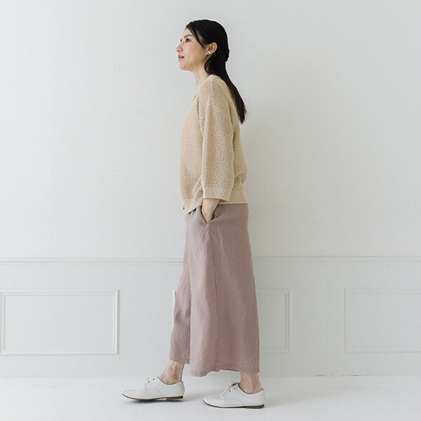 【crea delice】紙纖維混棉七分袖開襟衫 Japan E-Shop