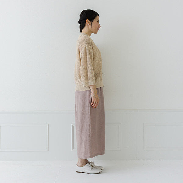 【crea delice】紙纖維混棉七分袖開襟衫 Japan E-Shop