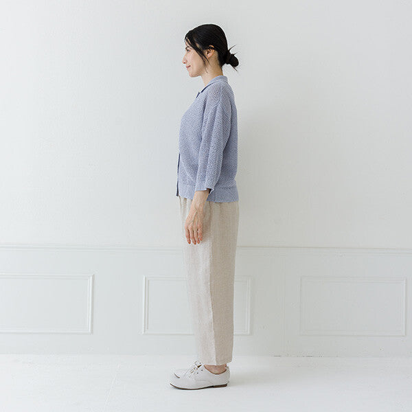 【crea delice】紙纖維混棉七分袖開襟衫 Japan E-Shop