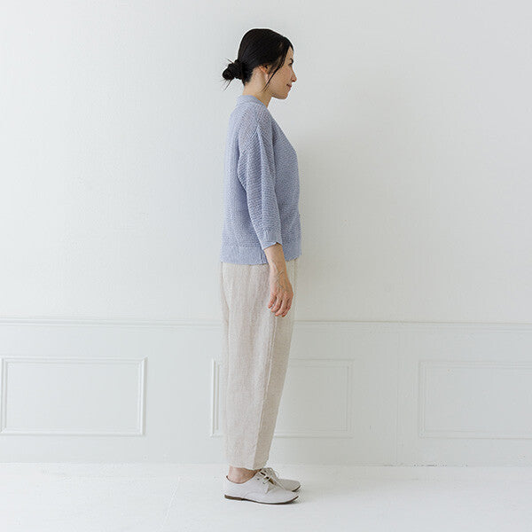 【crea delice】紙纖維混棉七分袖開襟衫 Japan E-Shop