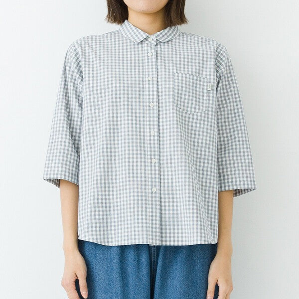 【kermu】棉質府綢2WAY七分袖寬版襯衫 Japan E-Shop