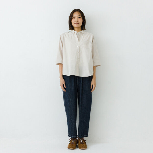 【kermu】棉質府綢2WAY七分袖寬版襯衫 Japan E-Shop