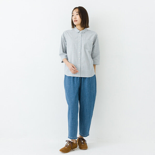 【kermu】棉質府綢2WAY七分袖寬版襯衫 Japan E-Shop