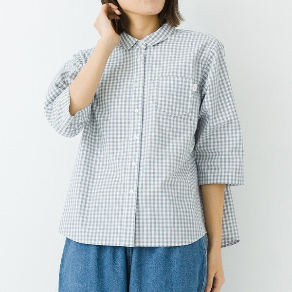 【kermu】棉質府綢2WAY七分袖寬版襯衫 Japan E-Shop