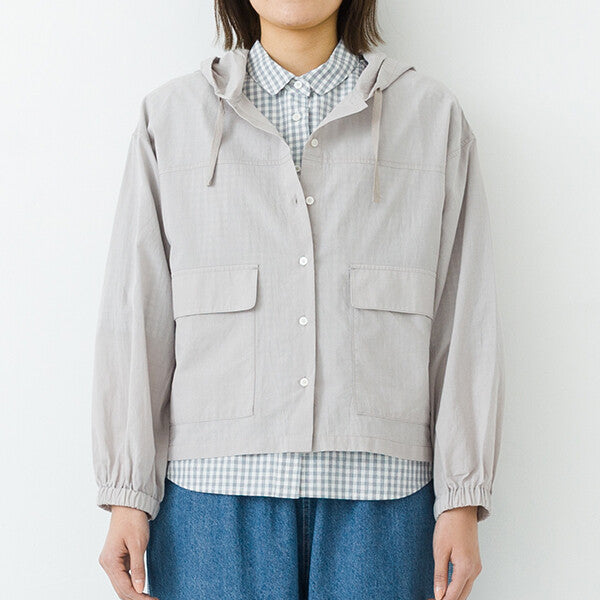 【kermu】薄棉紗透膚連帽前釦外套 Japan E-Shop