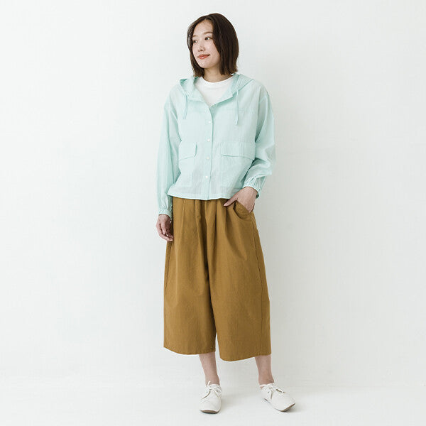 【kermu】薄棉紗透膚連帽前釦外套 Japan E-Shop
