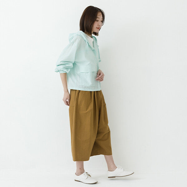 【kermu】薄棉紗透膚連帽前釦外套 Japan E-Shop