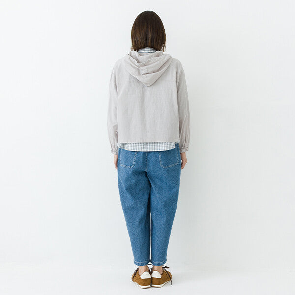 【kermu】薄棉紗透膚連帽前釦外套 Japan E-Shop