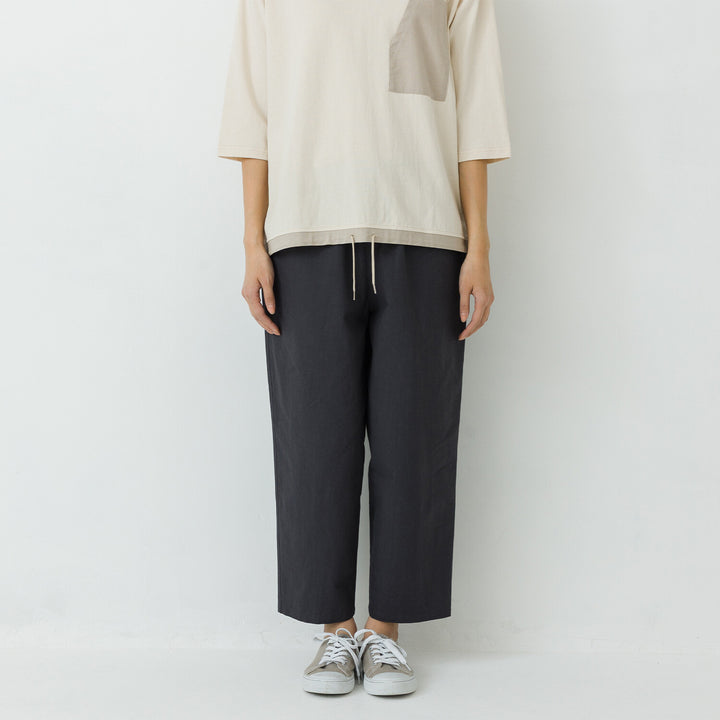 【kermu】棉質鬆緊腰弧形氣球長褲 Japan E-Shop