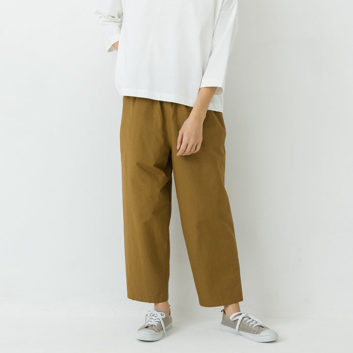 【kermu】棉質鬆緊腰弧形氣球長褲 Japan E-Shop