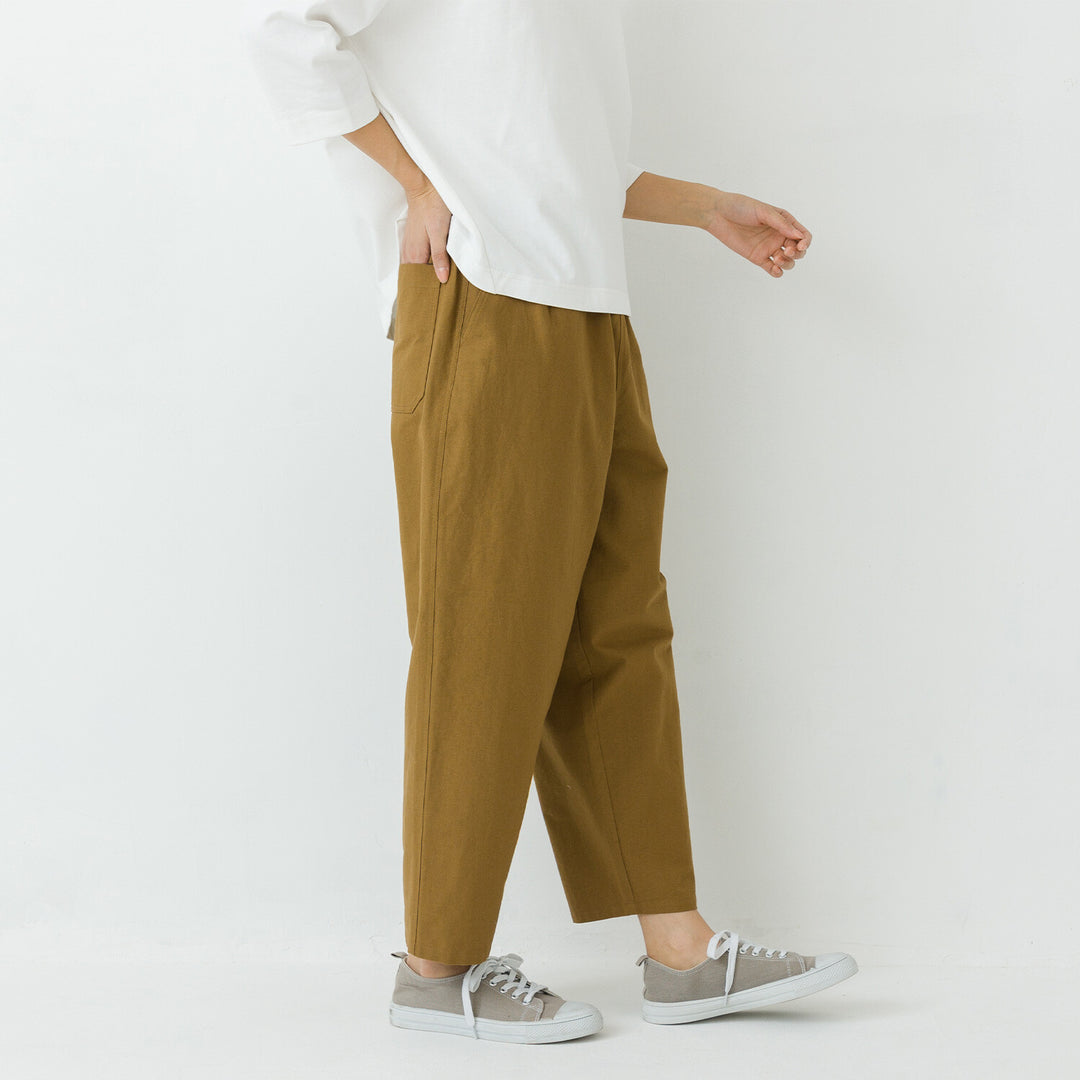 【kermu】棉質鬆緊腰弧形氣球長褲 Japan E-Shop