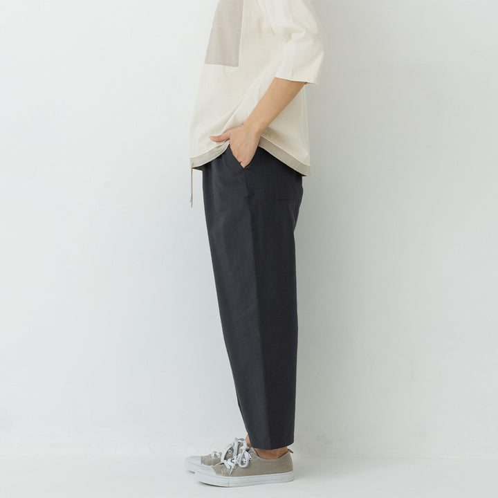 【kermu】棉質鬆緊腰弧形氣球長褲 Japan E-Shop