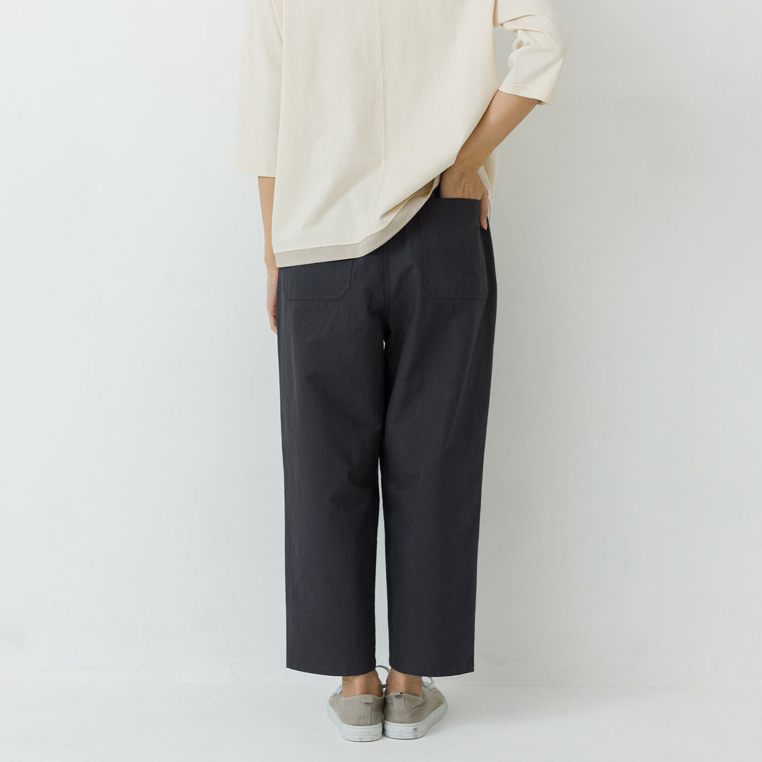 【kermu】棉質鬆緊腰弧形氣球長褲 Japan E-Shop