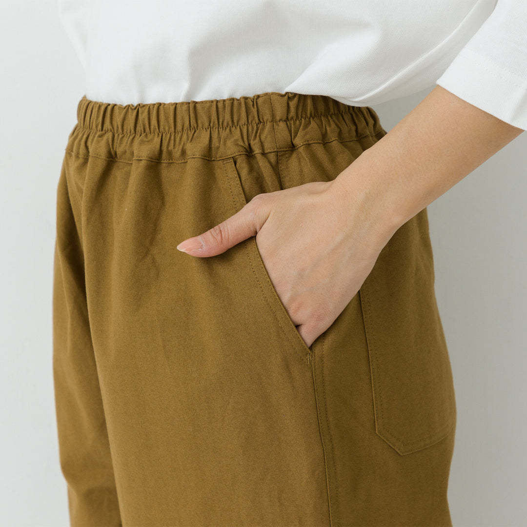 【kermu】棉質鬆緊腰弧形氣球長褲 Japan E-Shop