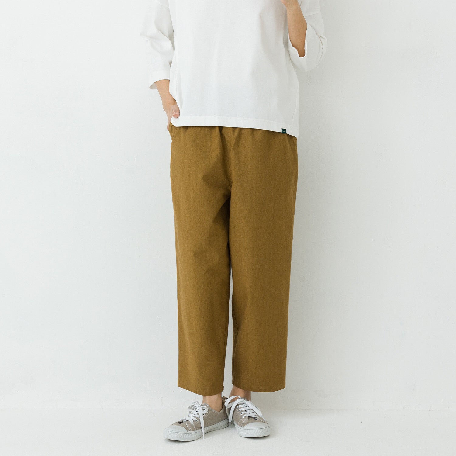 【kermu】棉質鬆緊腰弧形氣球長褲 Japan E-Shop