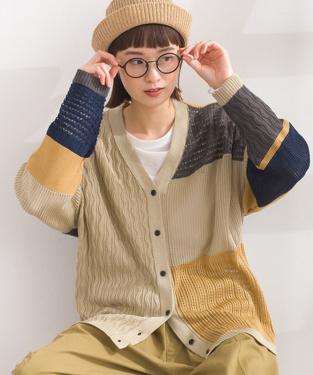 【iriey】編織拼接 寬鬆保暖 山系連帽外套 Japan E-Shop