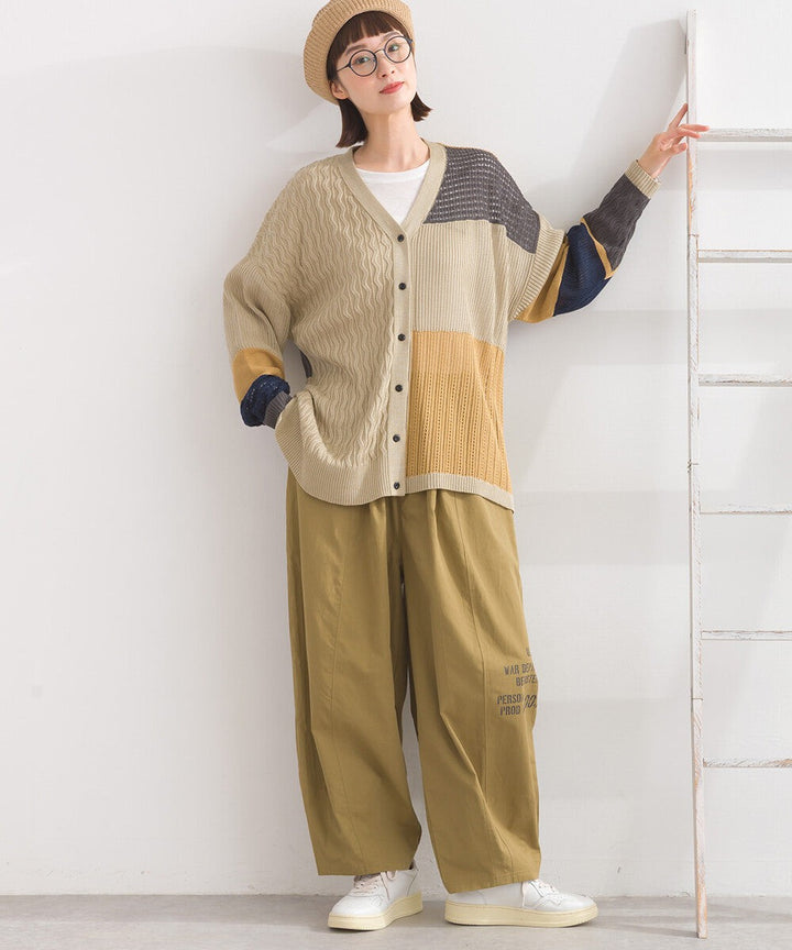 【iriey】編織拼接 寬鬆保暖 山系連帽外套 Japan E-Shop