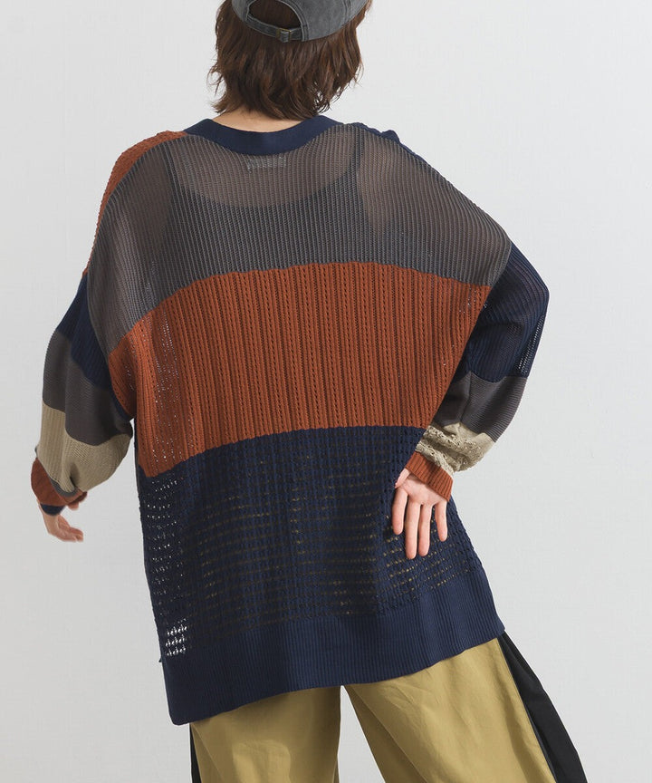 【iriey】編織拼接 寬鬆保暖 山系連帽外套 Japan E-Shop