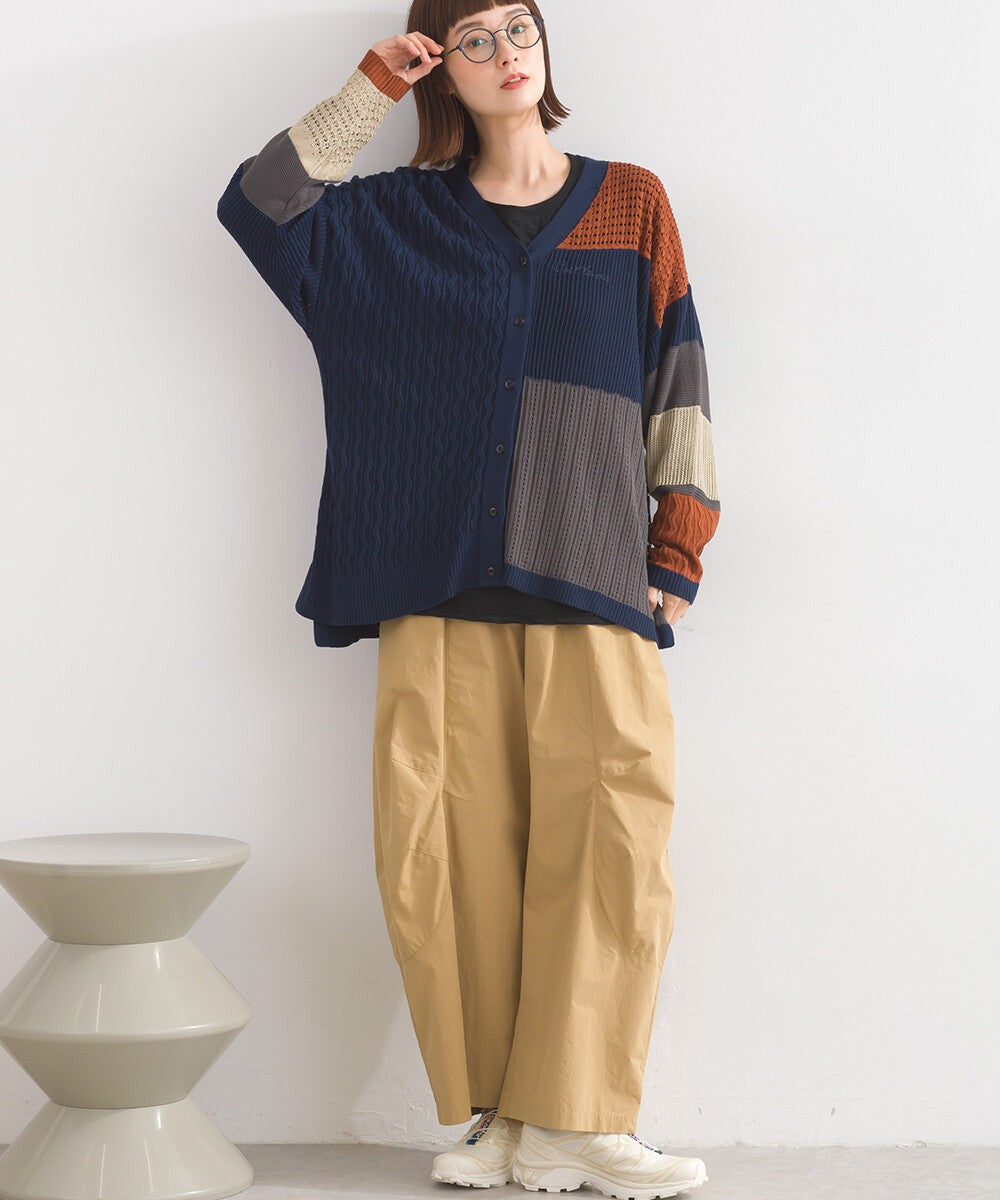 【iriey】編織拼接 寬鬆保暖 山系連帽外套 Japan E-Shop