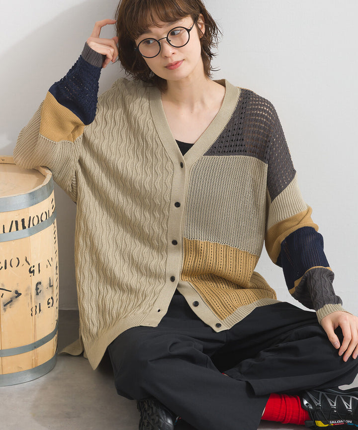 【iriey】編織拼接 寬鬆保暖 山系連帽外套 Japan E-Shop