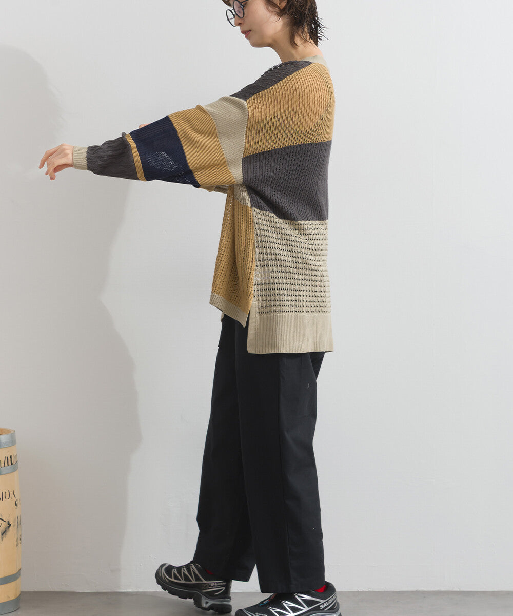 【iriey】編織拼接 寬鬆保暖 山系連帽外套 Japan E-Shop