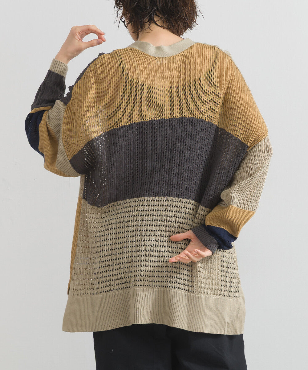 【iriey】編織拼接 寬鬆保暖 山系連帽外套 Japan E-Shop